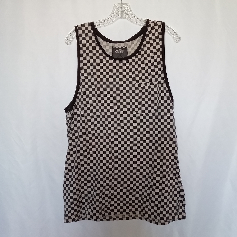 Vans Checkerboard Tank With Pocket Size Large